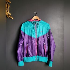 Vintage Nike Windrunner Rain Jacket Bomber Colorblock Sz Tag XL Fits L
